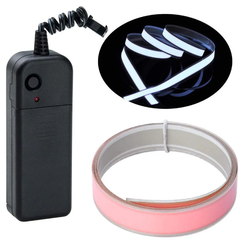 Lychee 1M Neon Glowing Strobing Electroluminescent - White - إضاءة